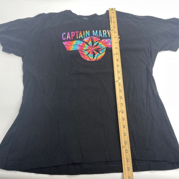 CAPTAIN MARVEL T- Shirt Size XL  Tie Dye Short Sleeve Graphic Movie Top - Picture 5 of 5